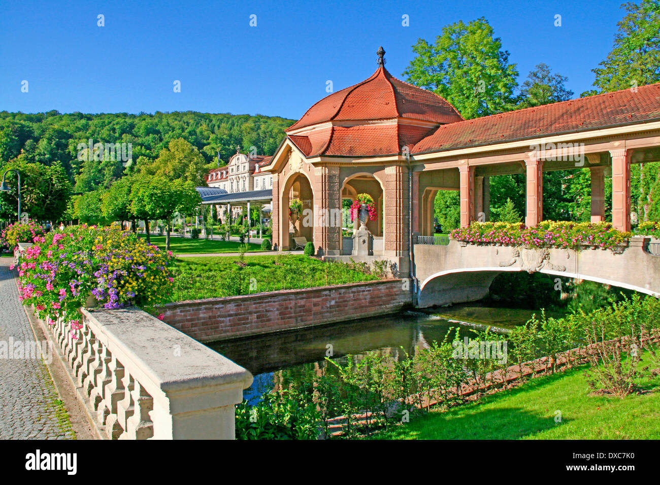 Kurpark, Bad Bruckenau Stockfoto