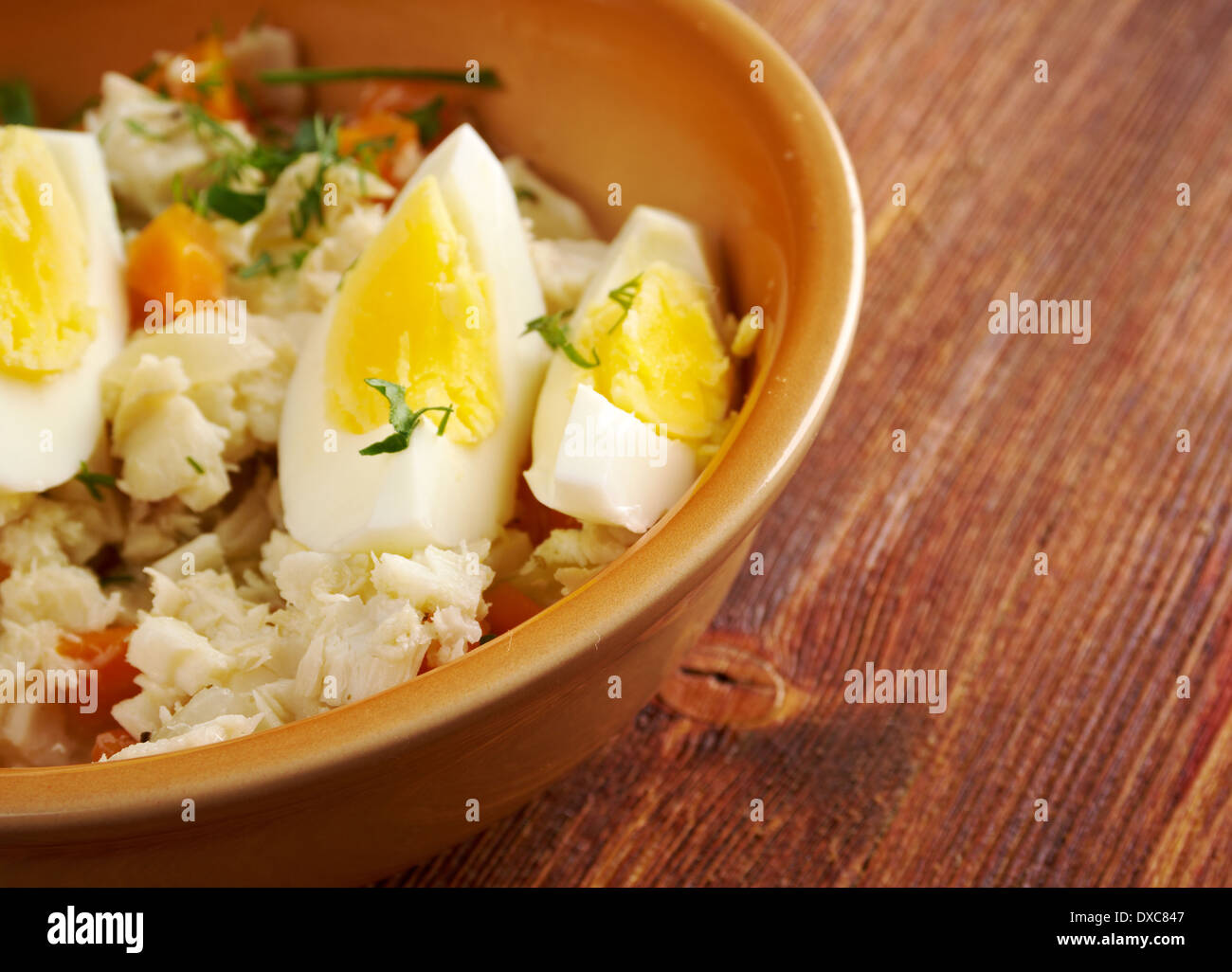 Aveyron Estofinade - französischen Snack aus getrockneten codfish.country Küche Stockfoto