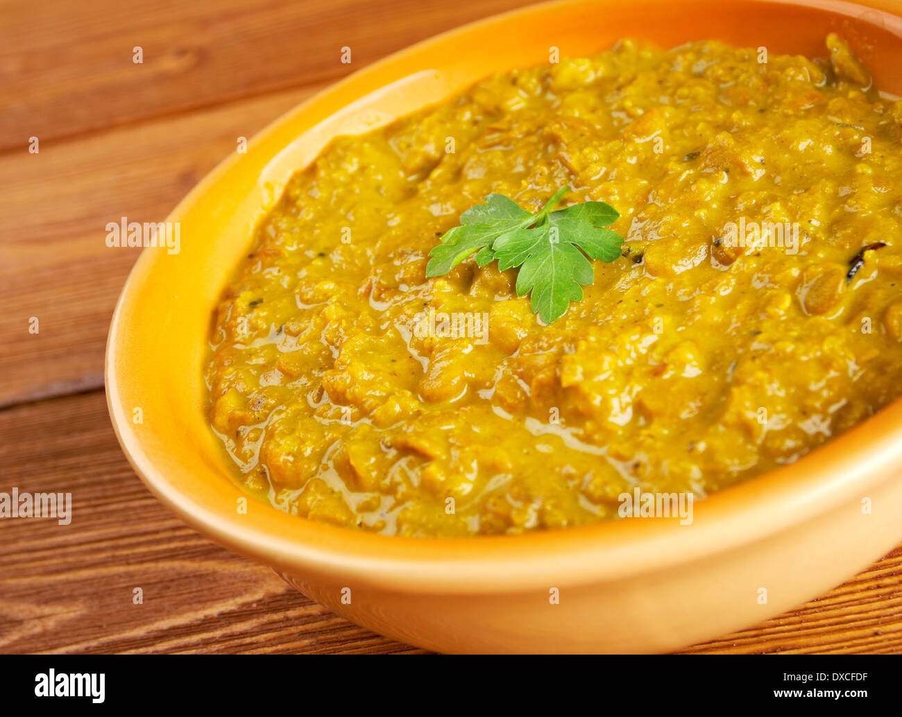 Masoor Dal - rote Linsen-Curry, indisches Gericht Stockfoto