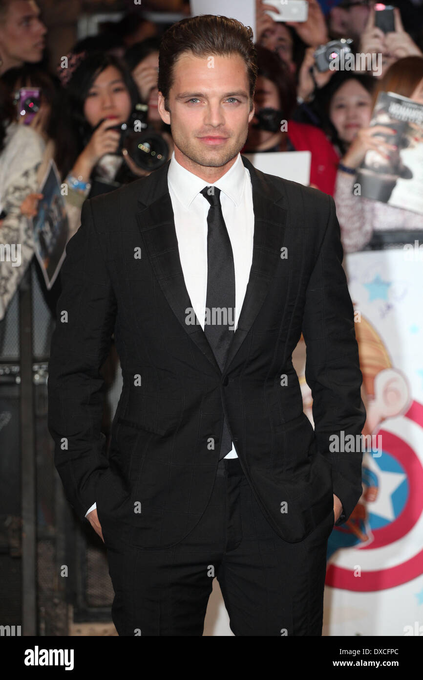 Sebastian Stan Ankunft in Captain America: The Winter Soldier UK Premiere, Westfield, London. 20/03/2014/Picture alliance Stockfoto