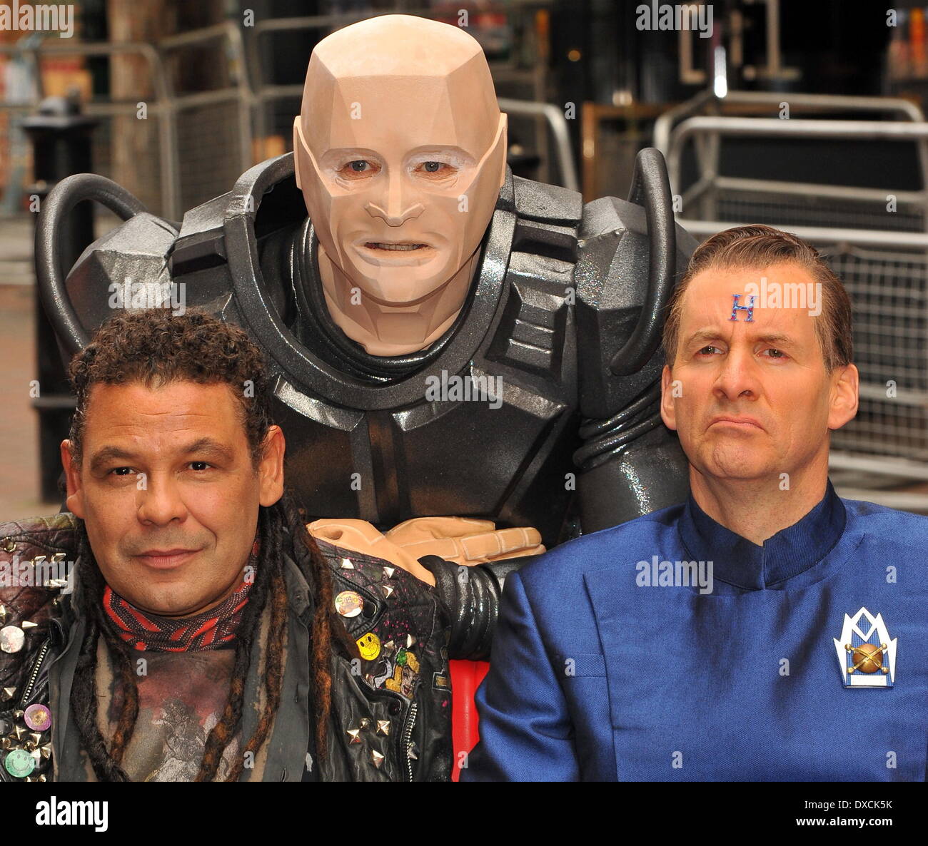 Craig Charles, Chris Barrie, Robert Llewellyn Red Dwarf X launch - Fototermin London, England - 03.10.12 Featuring: Craig Charl Stockfoto