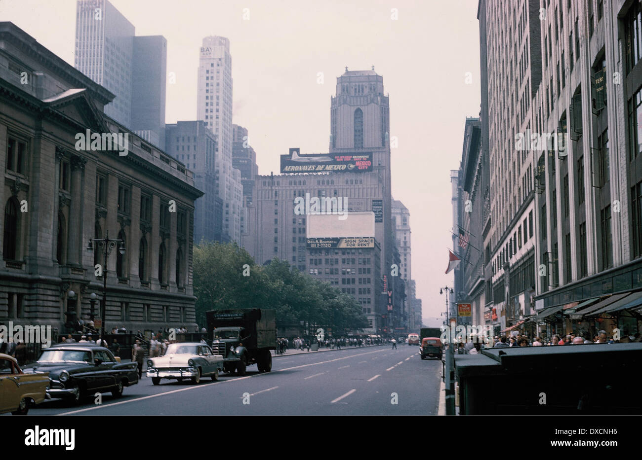 New Yorker Börse aus über die Straße, 1958 Stockfoto
