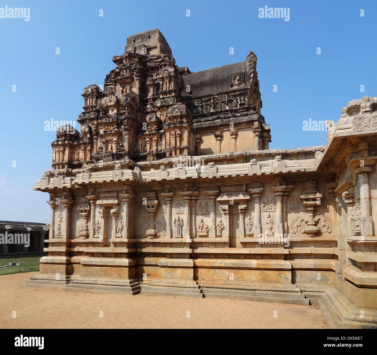 Krishna-Tempel im Heiligen Zentrum rund um Hampi, eine Stadt in Karnataka, Süd-West-Indien Stockfoto