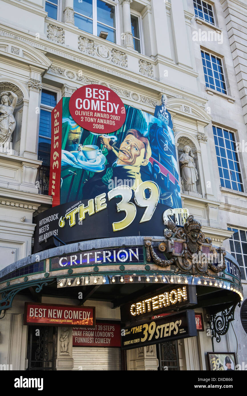 Das Criterion Theatre ist ein West End Theater befindet sich am Piccadilly Circus in der City of Westminster, London, England. Stockfoto