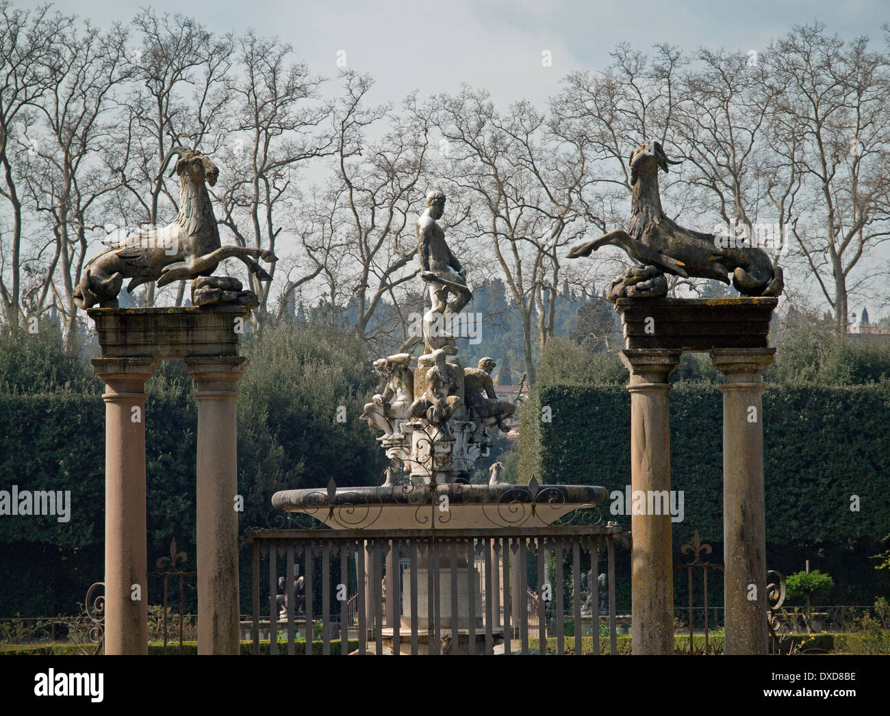 Der Boboli-Garten, ein Park in Florenz, Italien Stockfoto