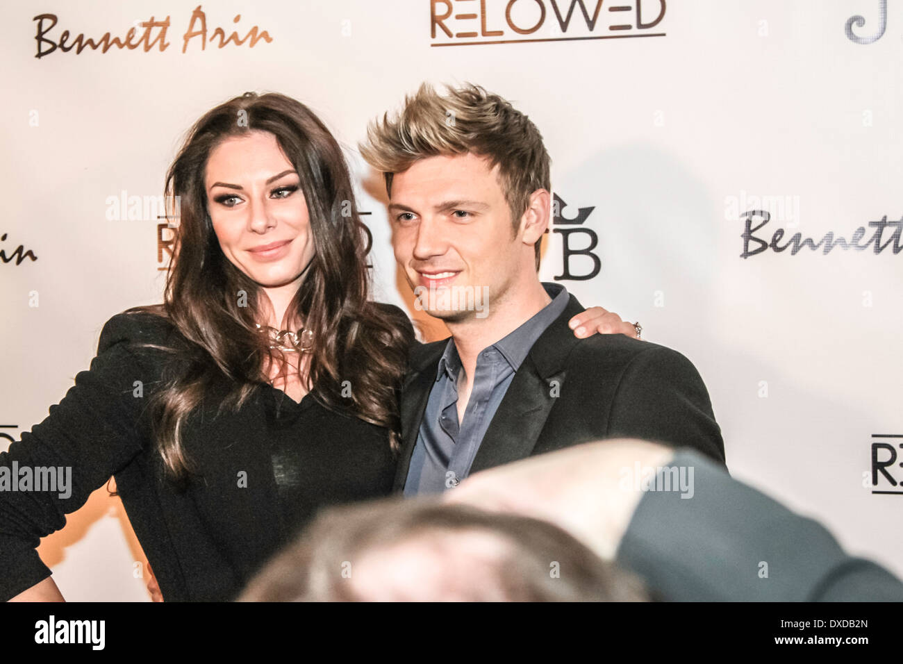 Eine inszenierte roten Teppich für die VH1-TV-Programm, ich (Herz) Nick Carter. Stockfoto