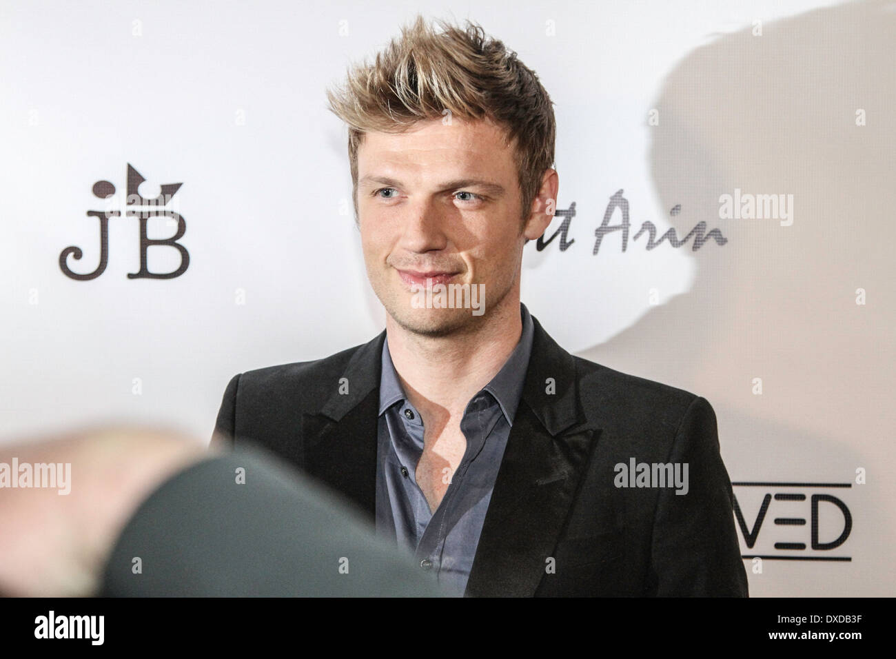 Eine inszenierte roten Teppich für die VH1-TV-Programm, ich (Herz) Nick Carter. Stockfoto