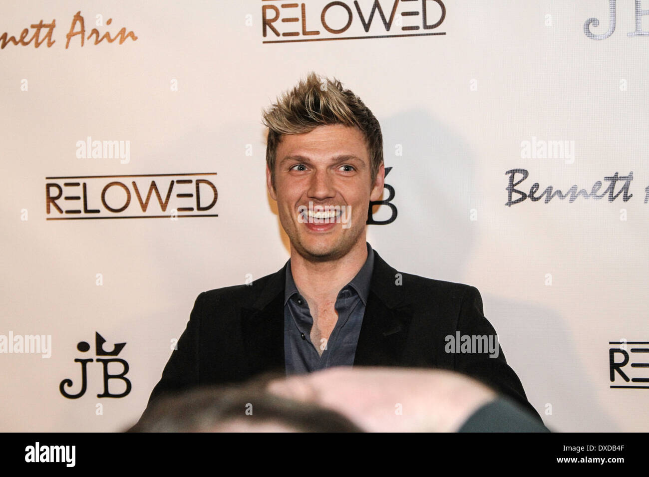 Eine inszenierte roten Teppich für die VH1-TV-Programm, ich (Herz) Nick Carter. Stockfoto