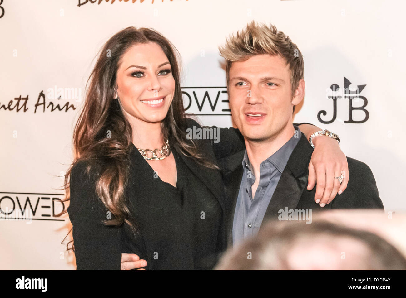 Eine inszenierte roten Teppich für die VH1-TV-Programm, ich (Herz) Nick Carter. Stockfoto