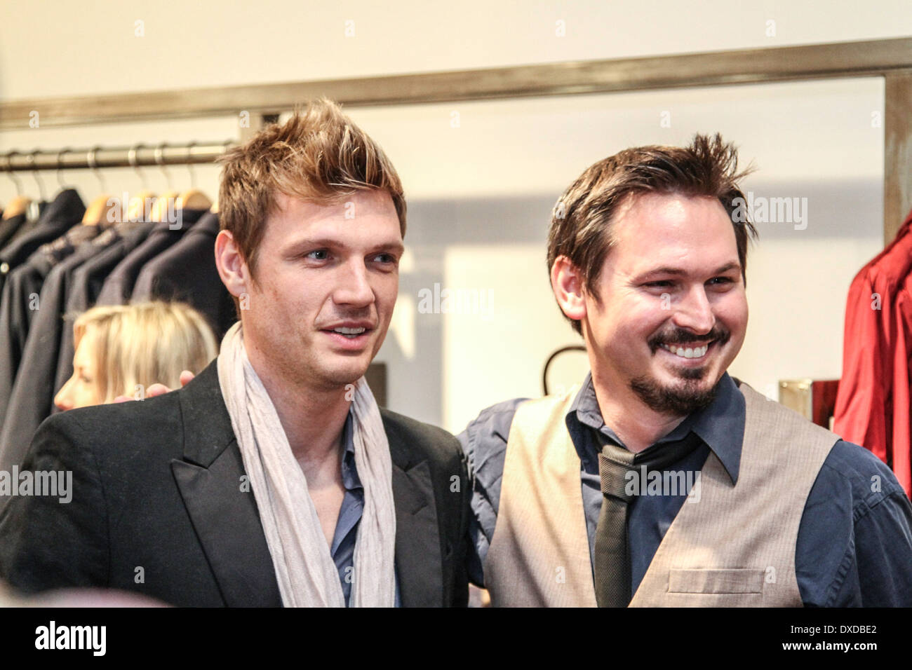 Eine inszenierte roten Teppich für die VH1-TV-Programm, ich (Herz) Nick Carter. Stockfoto