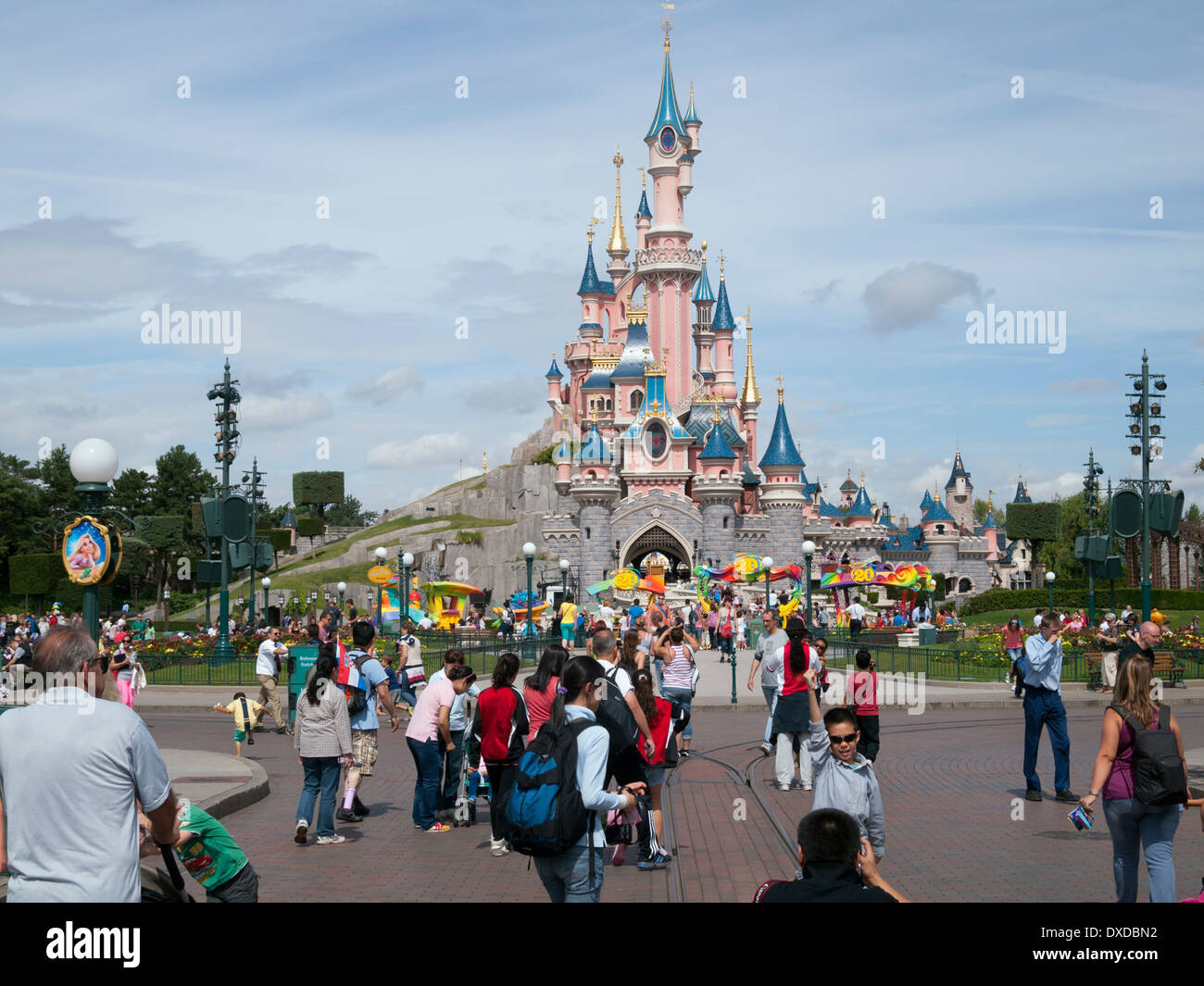Märchenschloss in Disneyland Paris, Frankreich Stockfoto