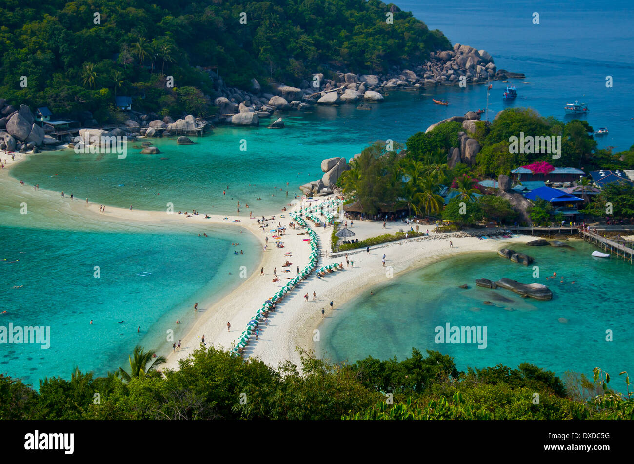 schöner Strand KOH NANGYUAN Insel in Surat Thani Thailand Stockfoto