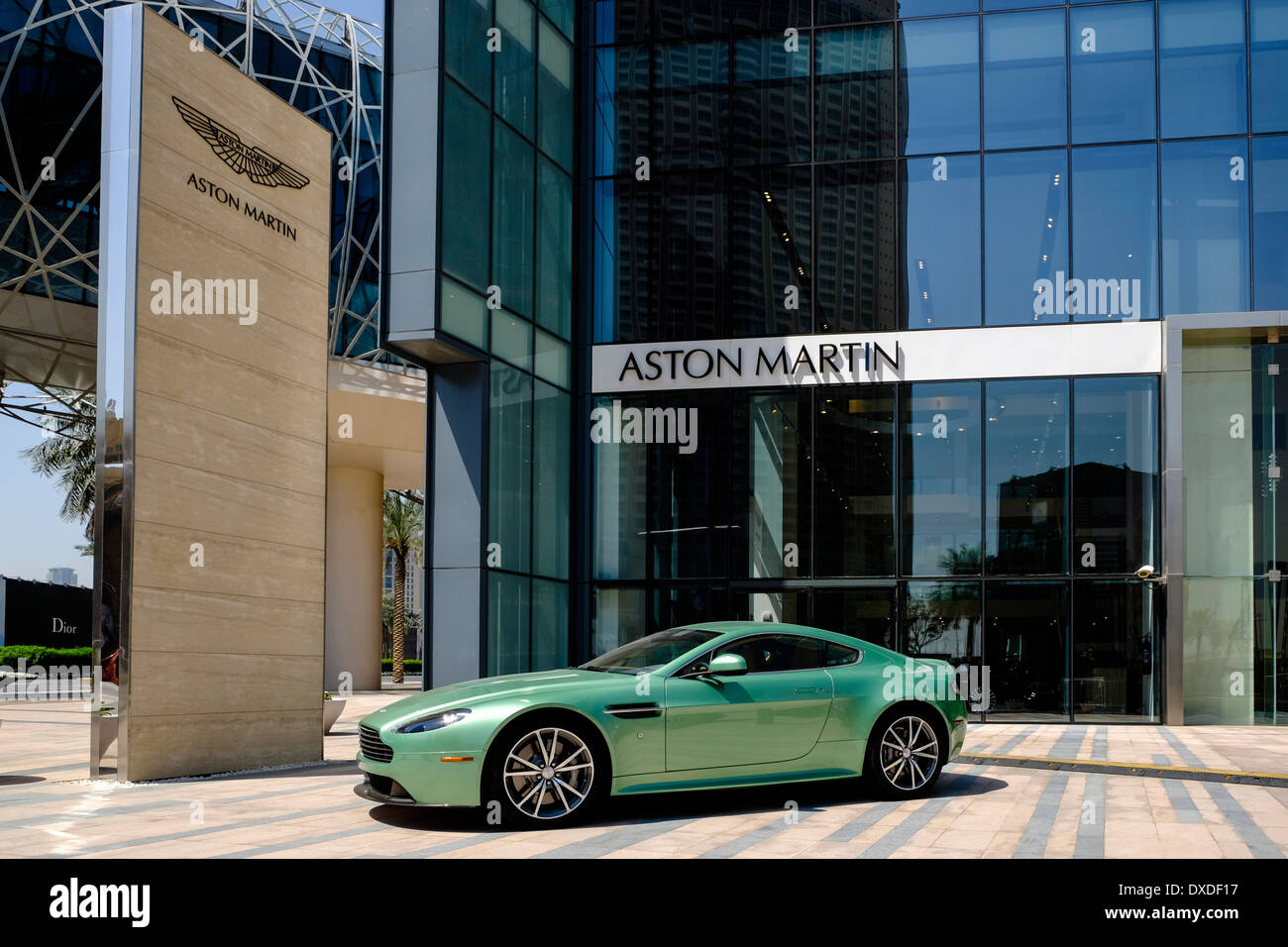 Showroom von Aston Martin Luxusautos in Dubai Vereinigte Arabische Emirate Stockfoto