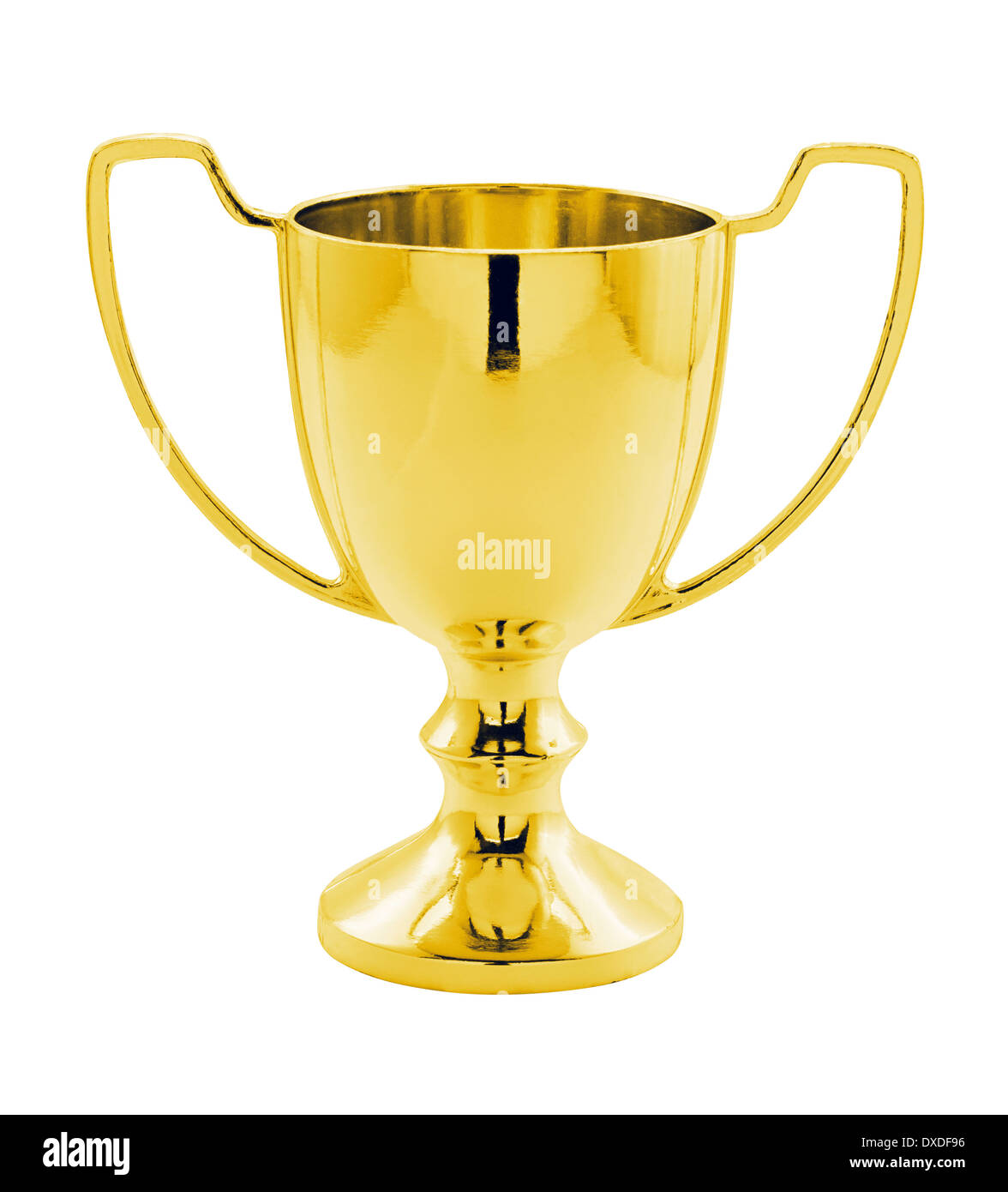 Eine Gold-Gewinner Trophäe gegen einen weißen Hintergrund tolles Konzept für Leistung, Erfolg oder einen Wettbewerb oder Award zu gewinnen. Stockfoto
