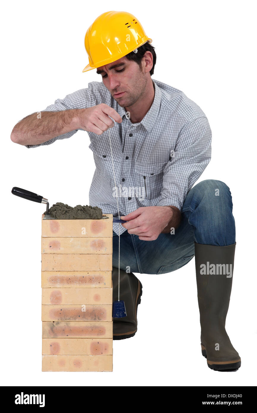 Es muss ganz gerade sein. Stockfoto