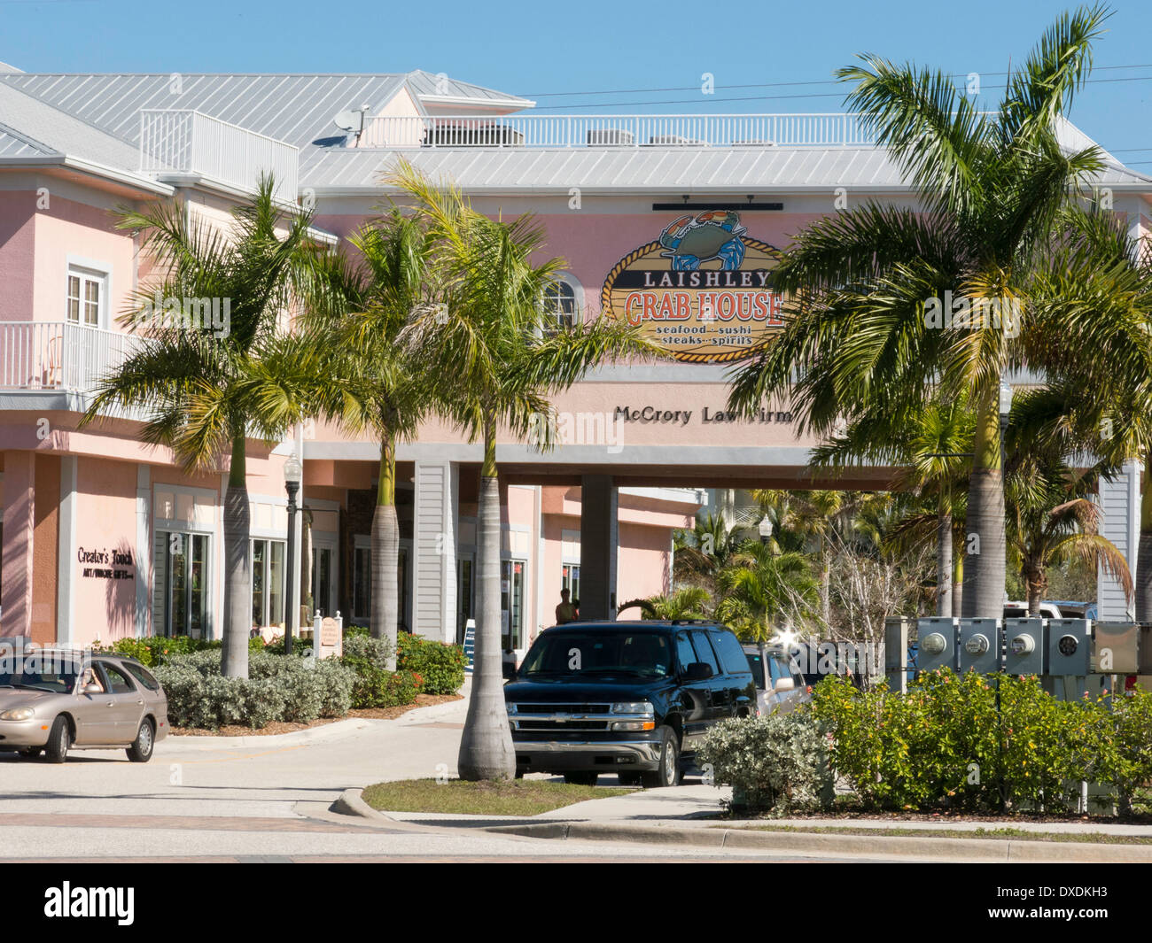 Laishley Crab House Restaurant Drop-off-Einfahrt, Punta Gorda, Florida USA Stockfoto
