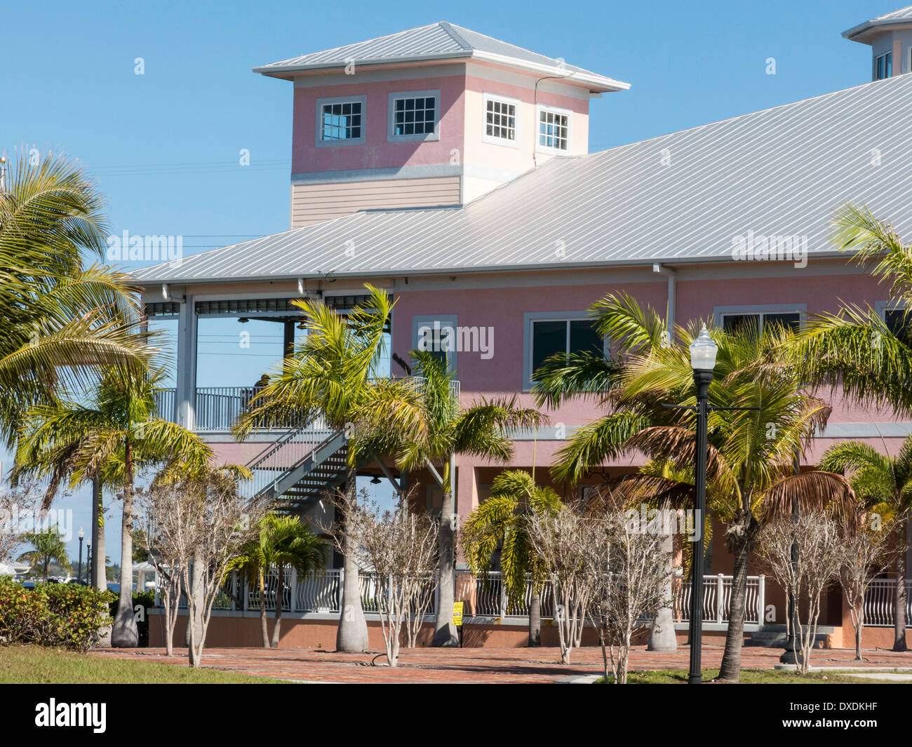 Marina Customer Service Center Gebäude, Punta Gorda, Florida USA Stockfoto