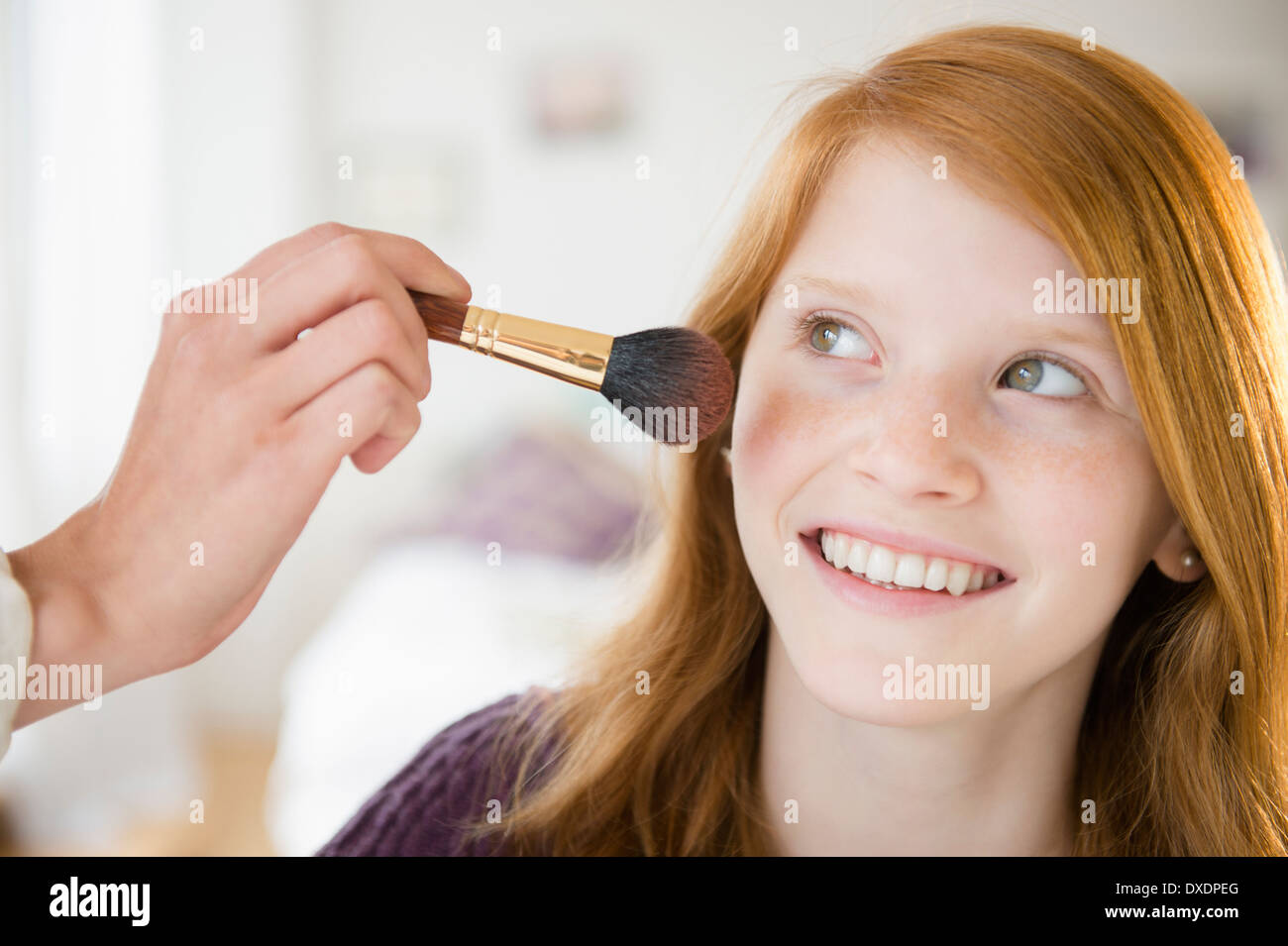 Porträt von Mädchen (12-13) immer make-up Stockfoto