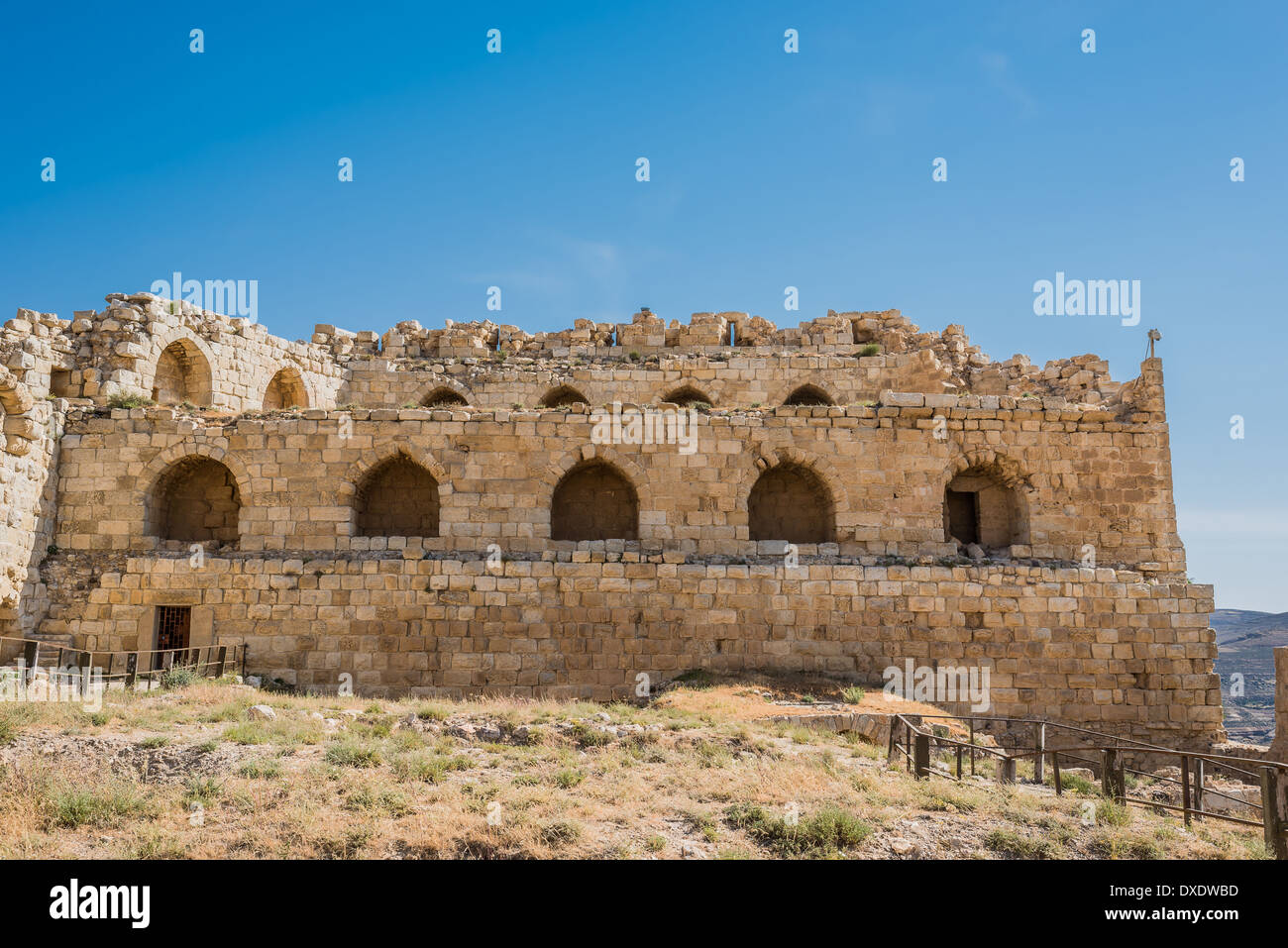 Al Karak Kerak Kreuzritter Burg Jordanien Naher Osten Stockfoto