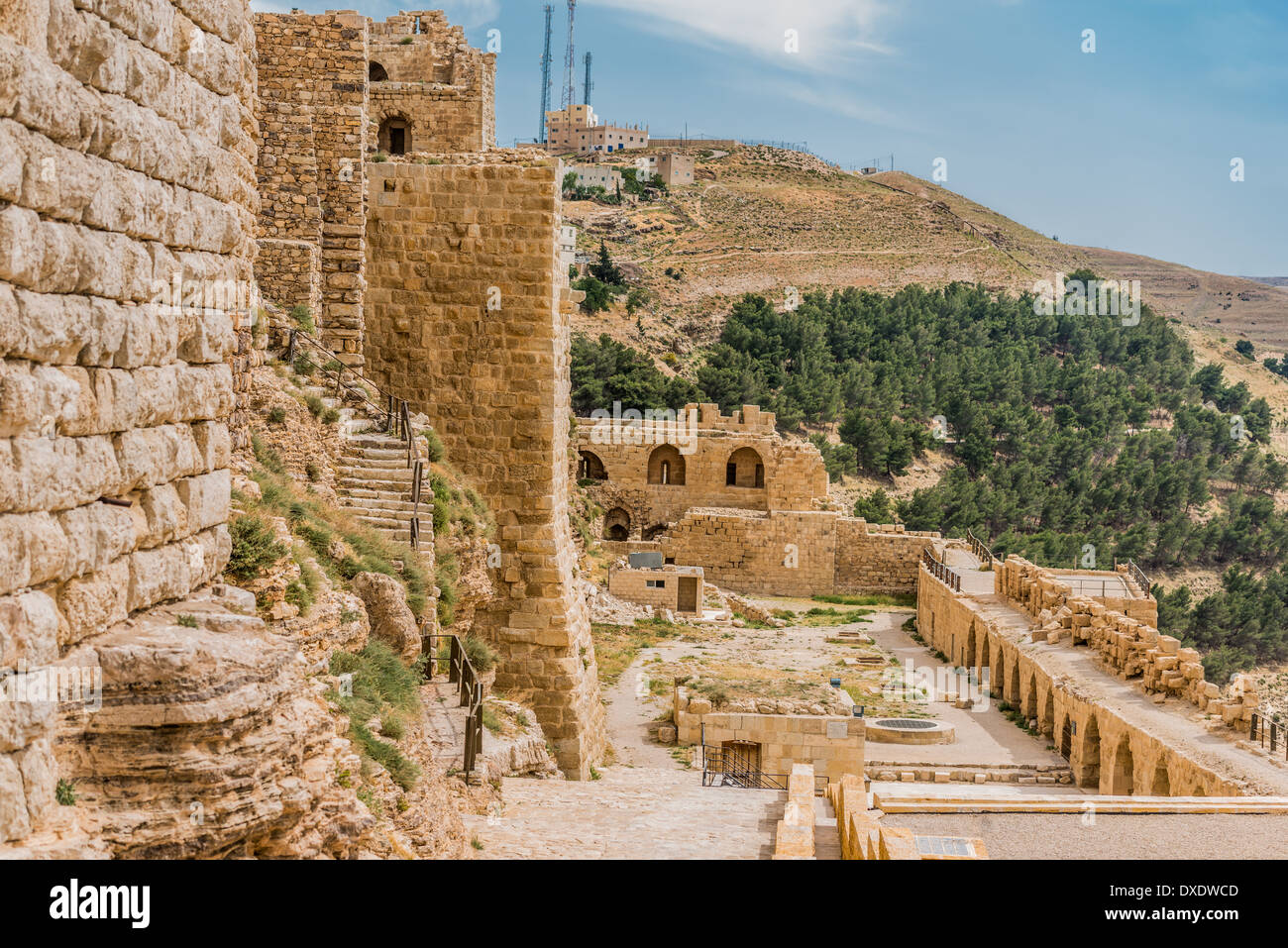 Al Karak Kerak Kreuzritter Burg Jordanien Naher Osten Stockfoto