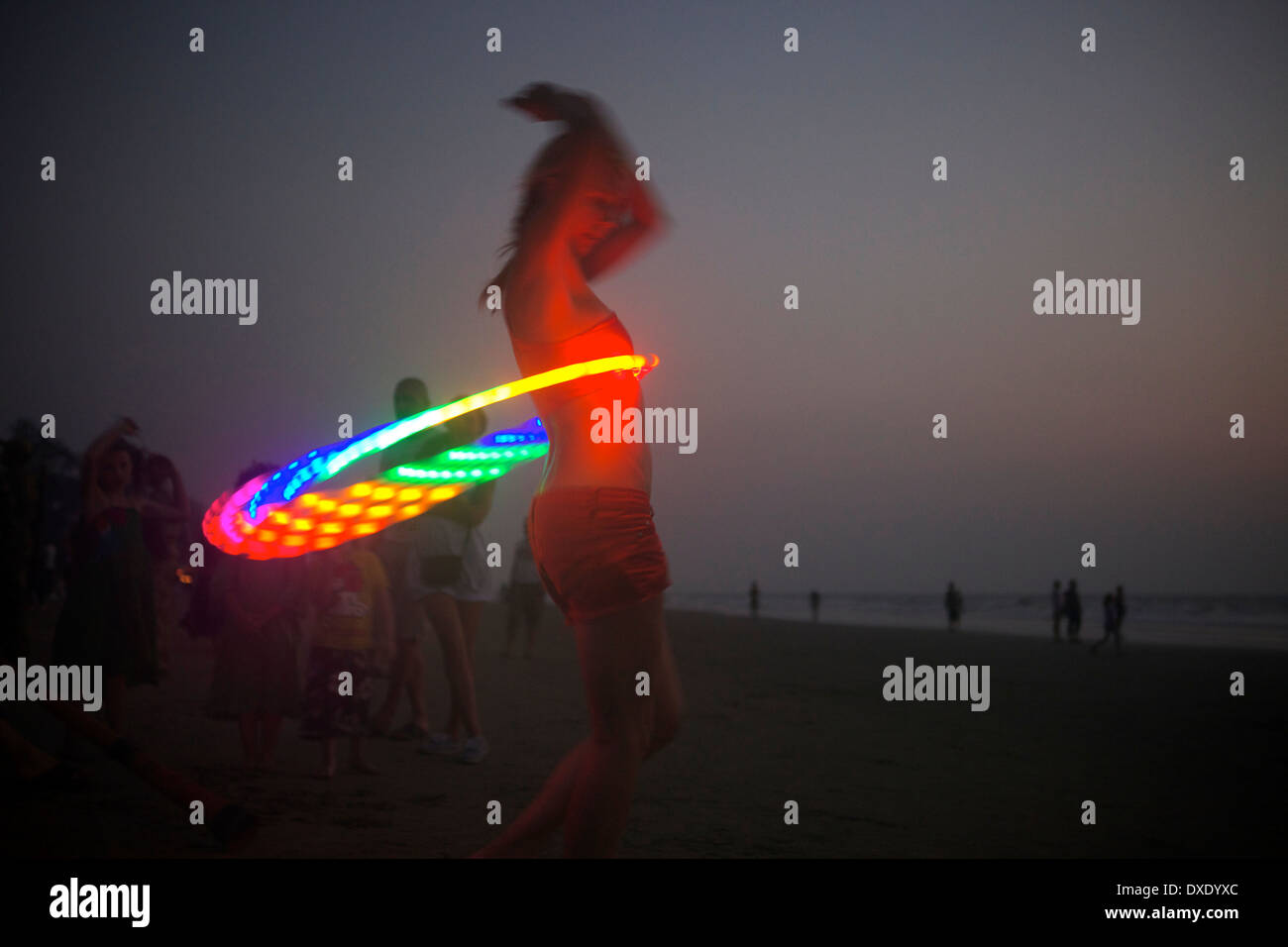 Goa, Hippie-Strand in Indien Stockfoto