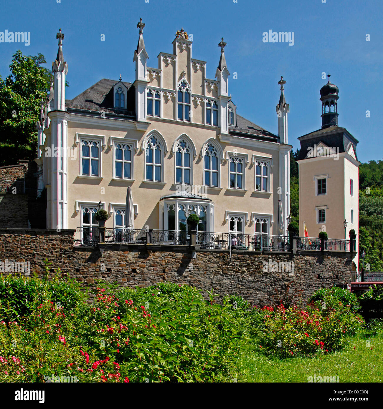 Palast, Besitzer Fürsten zu Sayn-Wittgenstein, Sayn, Rheinland-Pfalz, Deutschland Stockfoto