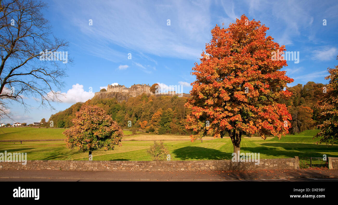 Stirling Castle Burg Panorama, Zentral-Schottland Stockfoto