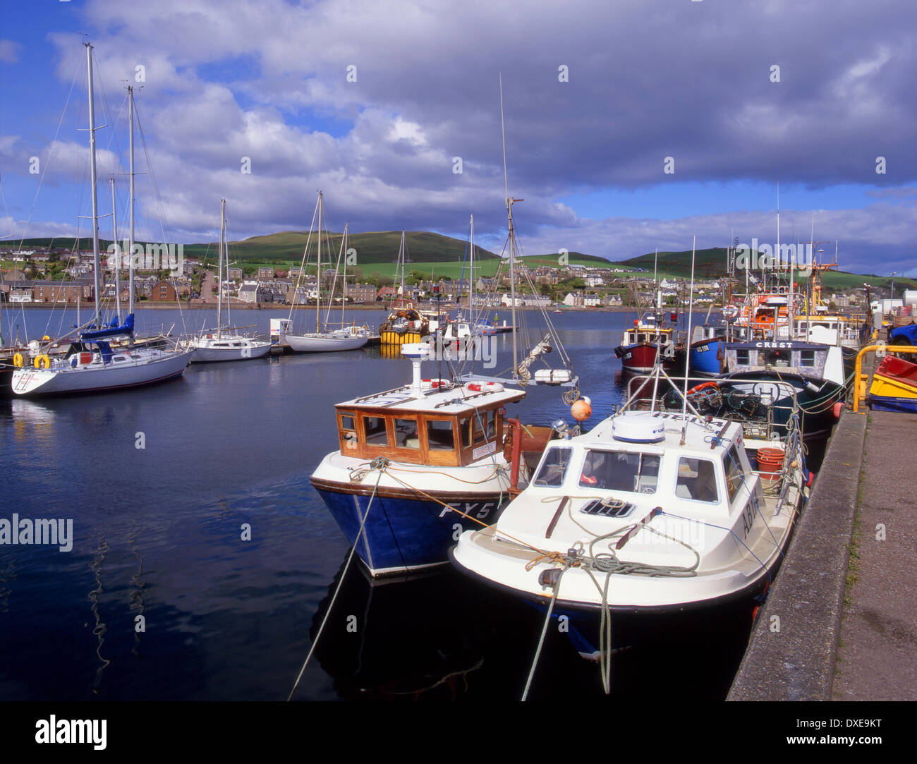 Campbeltown Hafen und Stadt, KIntyre, Argyll, Stockfoto