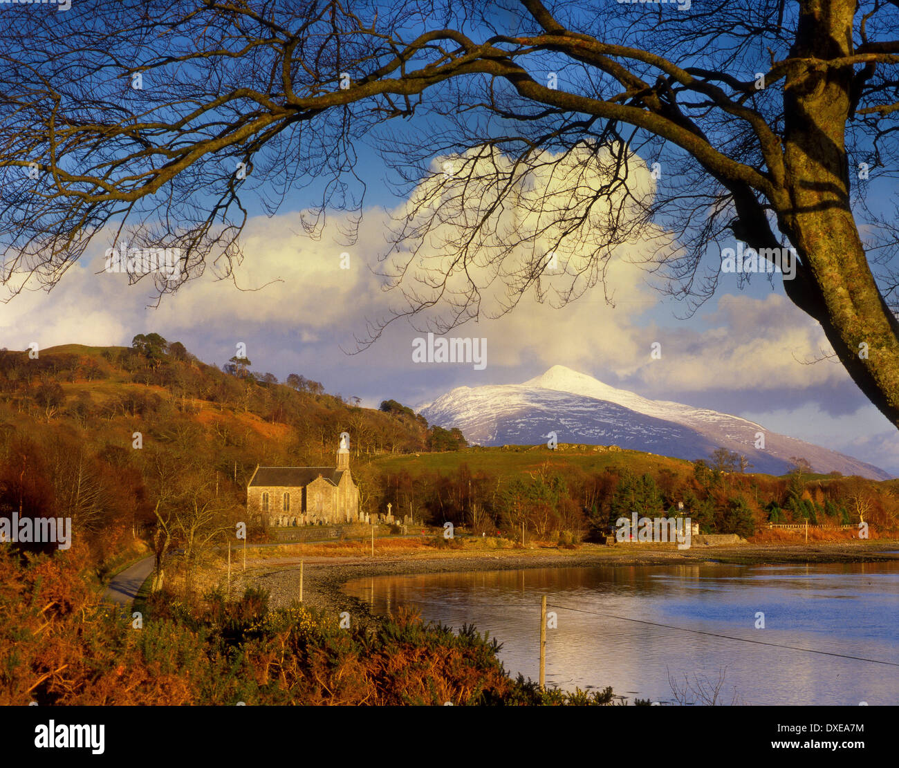 Ardchattan Kirk, Loch Etiveside, Argyll, Schottland. Stockfoto
