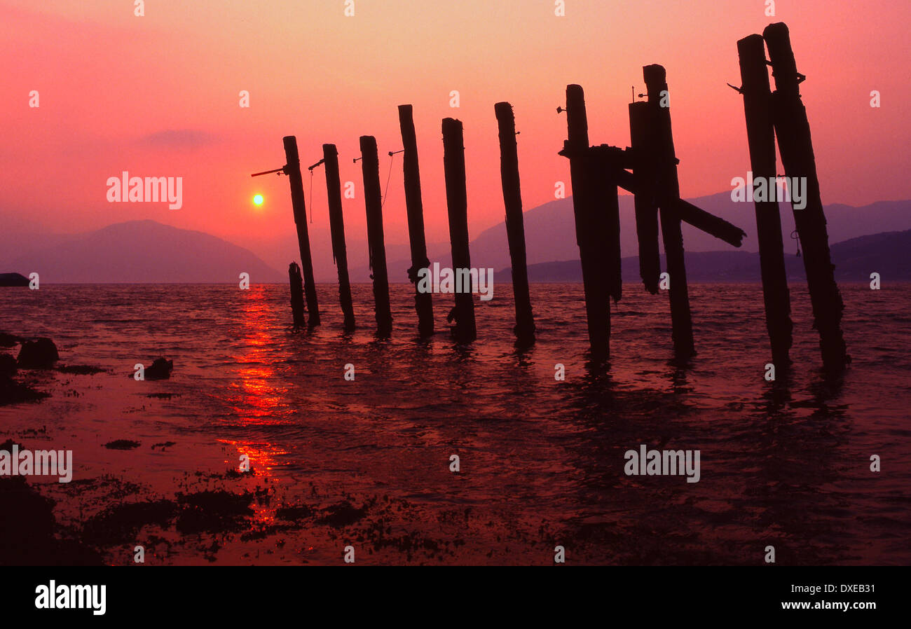Ballachulish Sonnenuntergang, Argyll Stockfoto
