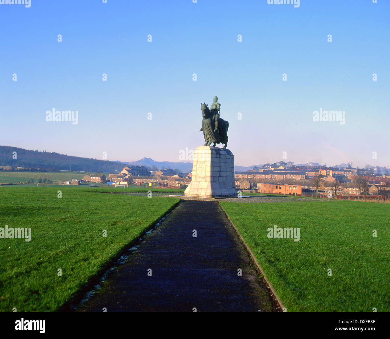 Robert der Bruce-Statue bei Bannockburn. Stockfoto