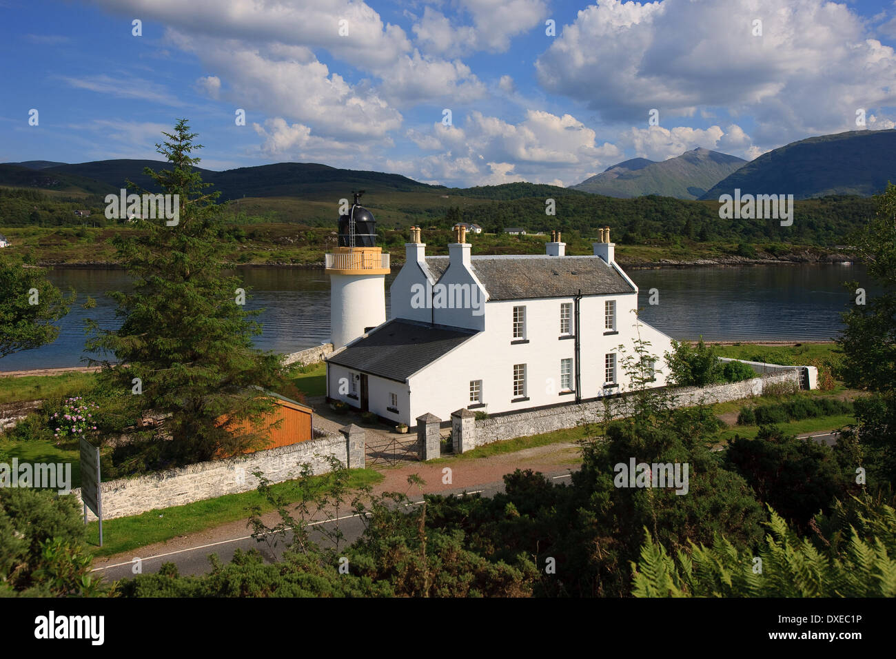 Corran Leuchtturm, Corran Klang, Lochaber. Stockfoto