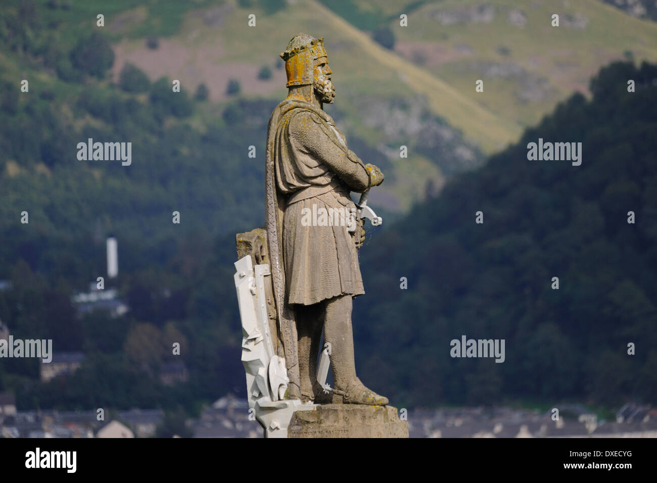 Robert der Bruce-Statue, Stirling Castle, Schottland. Stockfoto