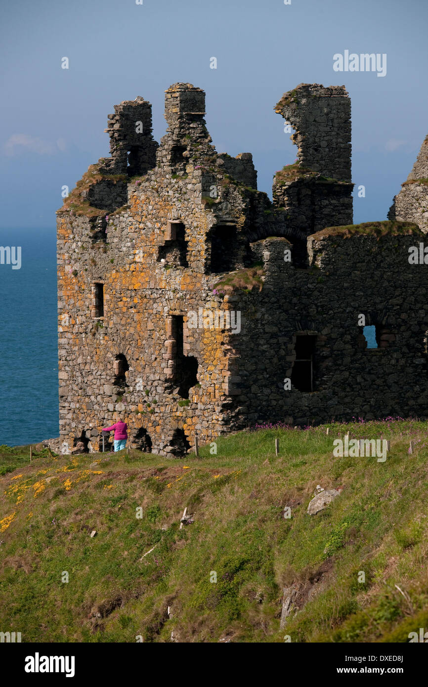 Dunskey Burg, Portpatrick, Galloway, Dumfries und Galloway, Stockfoto