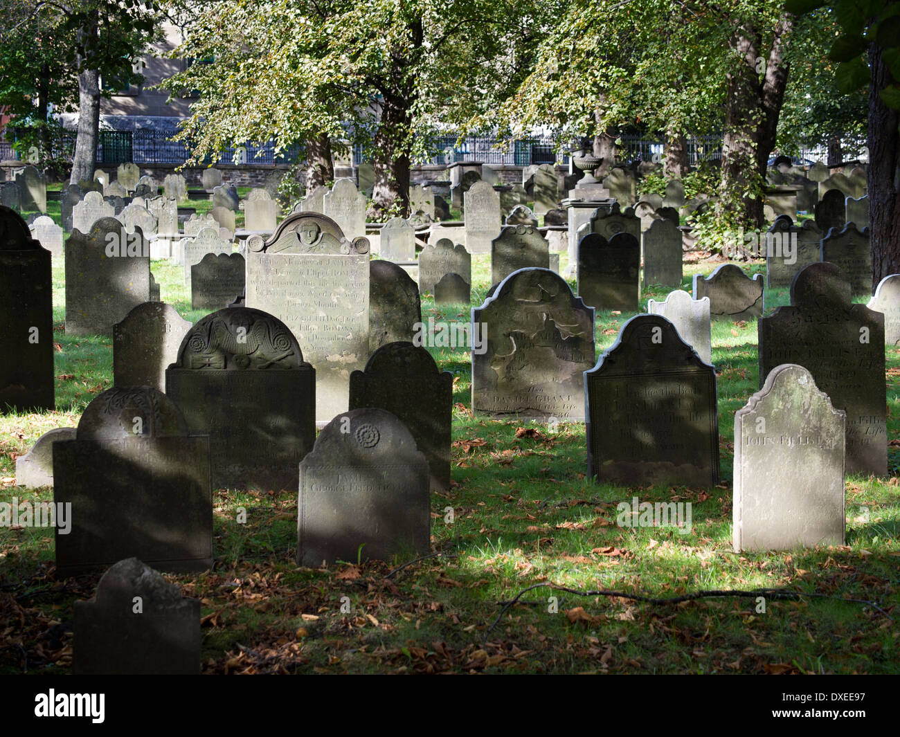 Der alte Boden der Kathedrale Marienkirche in Halifax Nova Scotia Kanada begraben Stockfoto