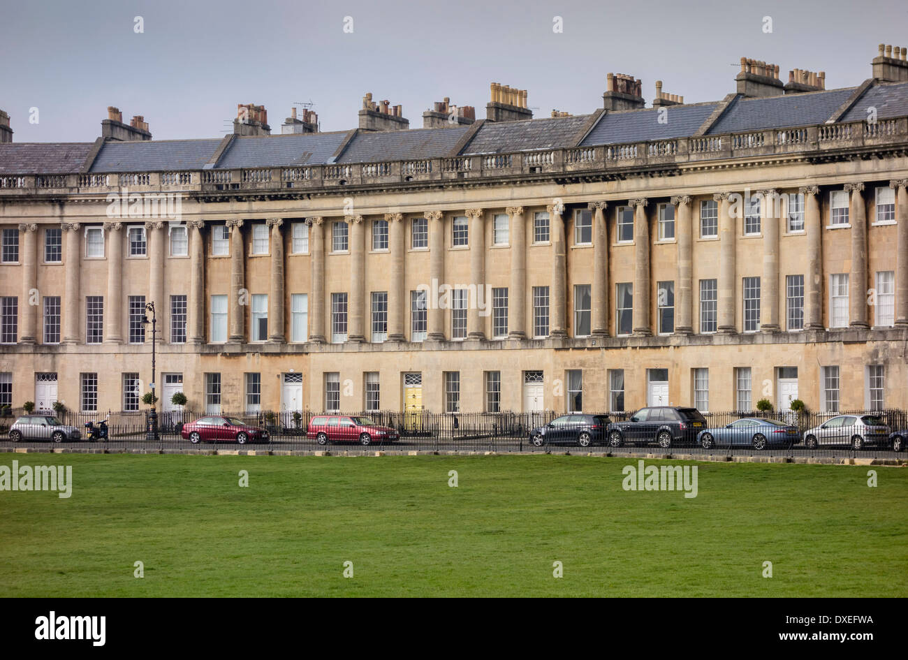 Die Royal Crescent, Bath, England, UK Stockfoto