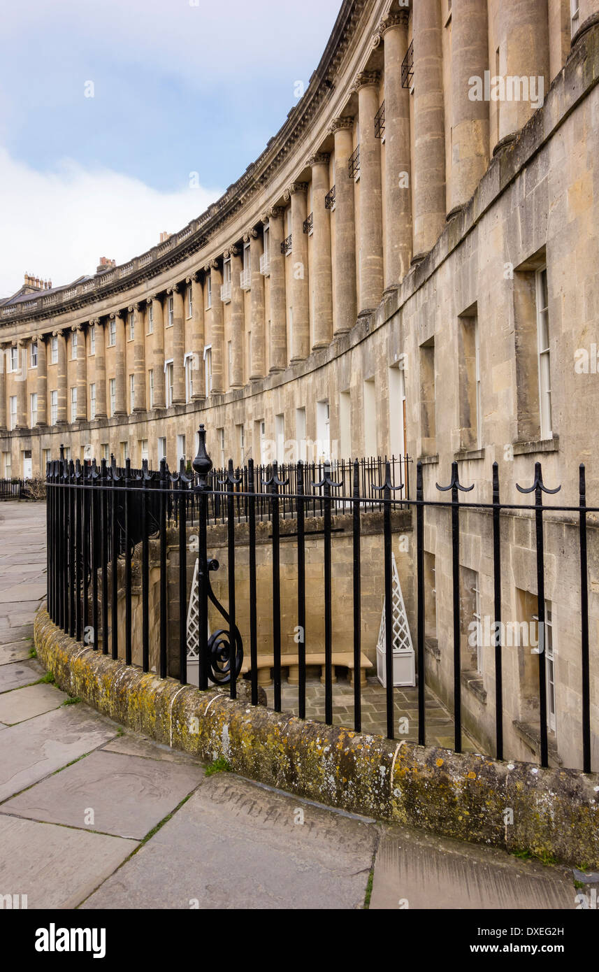 Die Royal Crescent, Bath, England, UK Stockfoto