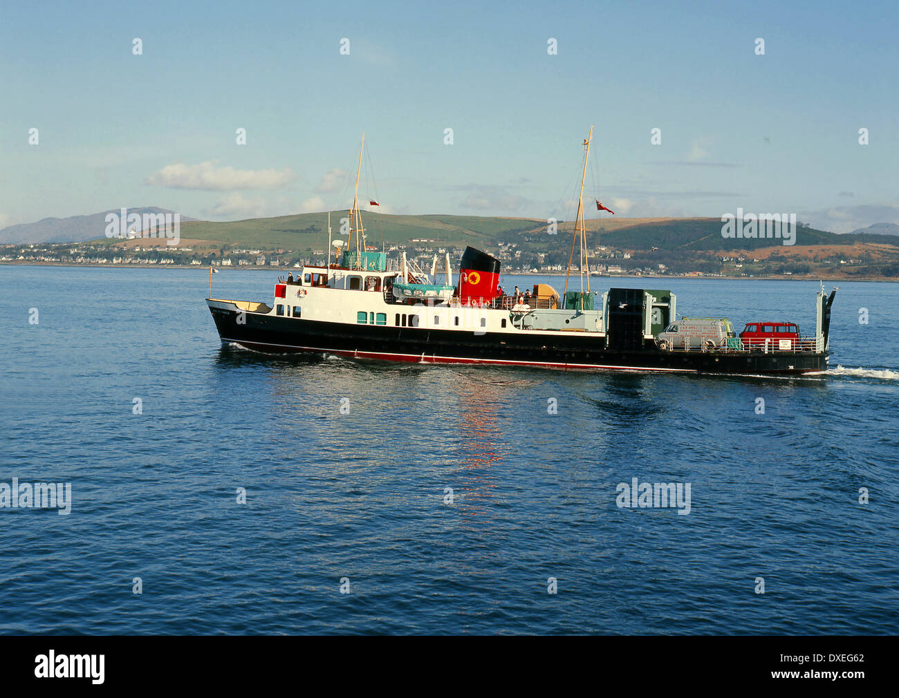 Caledonian MacBrayne Schiff MV Isle of Cumbrae auf dem Clyde, 1970er Jahre Stockfoto