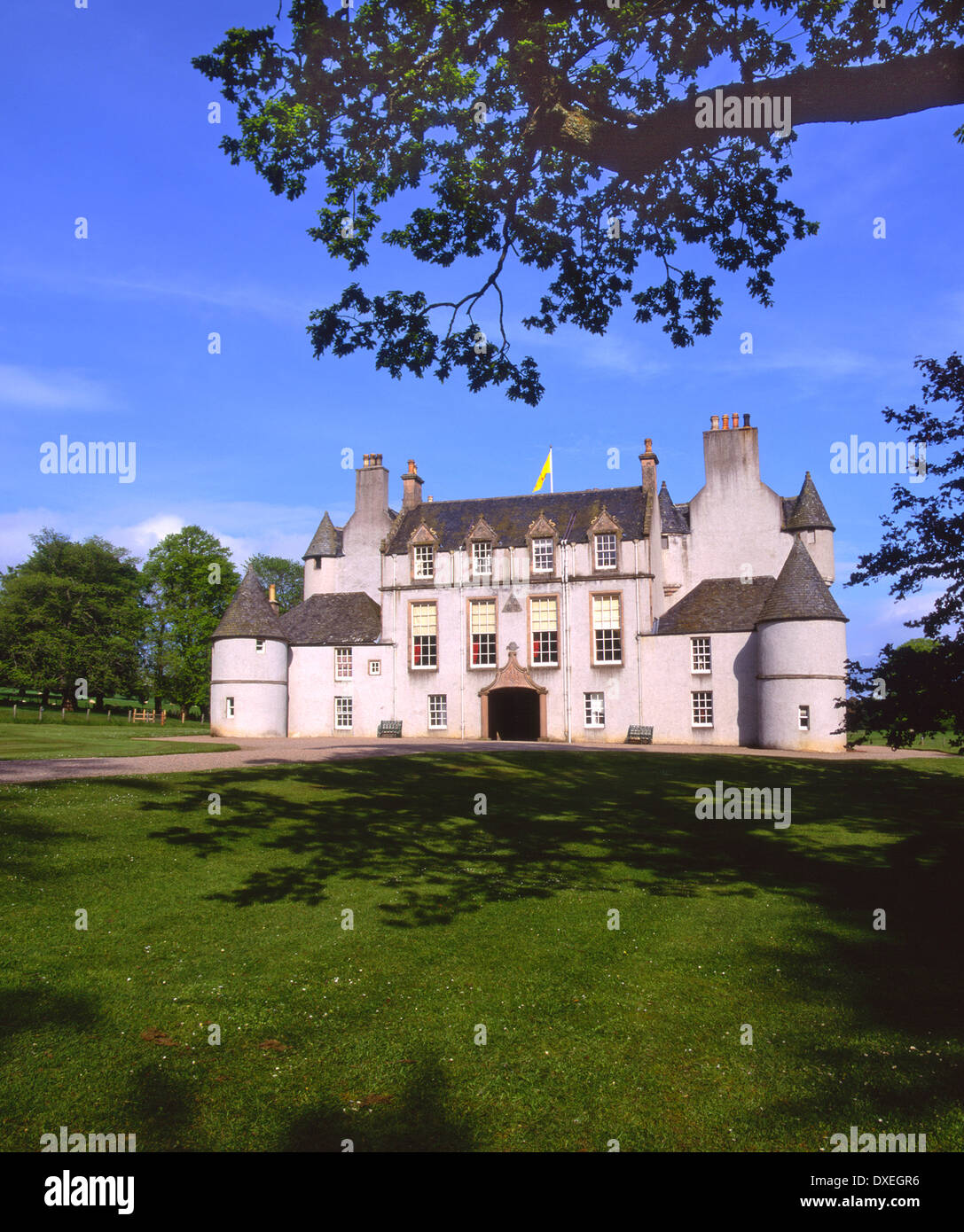 Leith Hall, einem klassizistischen Herrenhaus nr Huntly, Aberdeenshire. Stockfoto