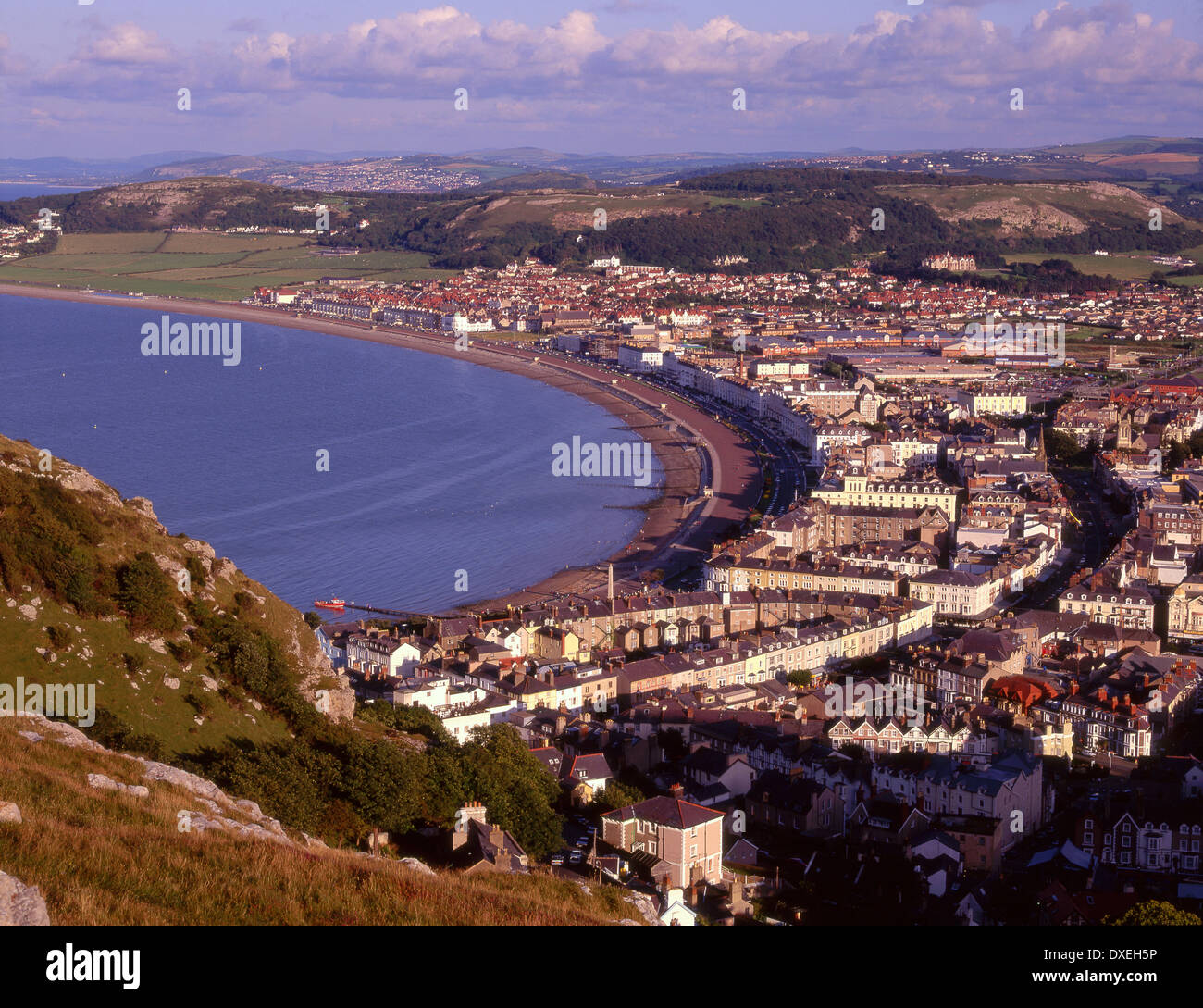 Llandudno, wie aus den Great Orme, Nordwales Stockfoto