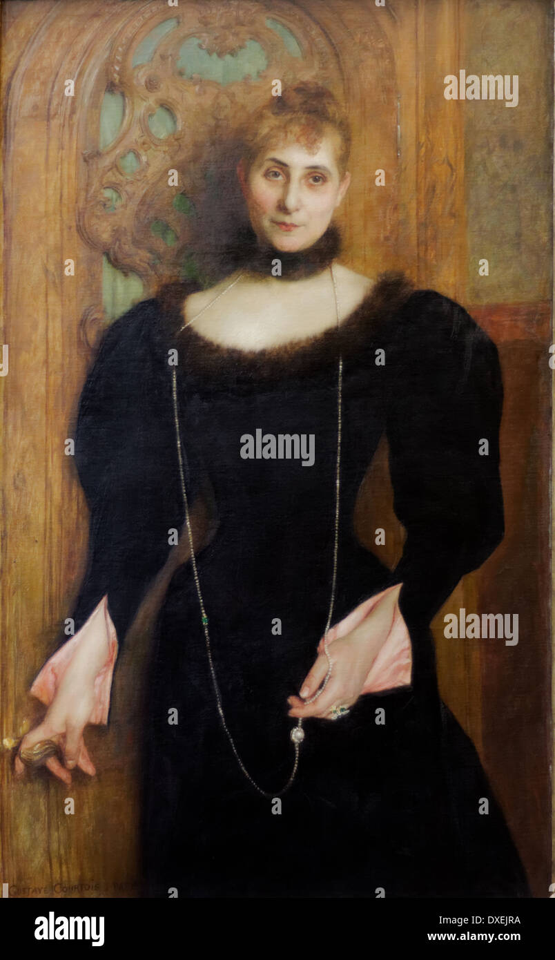 Gustave Courtois-Porträt der Frau des Generalkonsul Kreismann - 1894 - XIX Jahrhunderts - französische Schule - Alte Nationalga Stockfoto