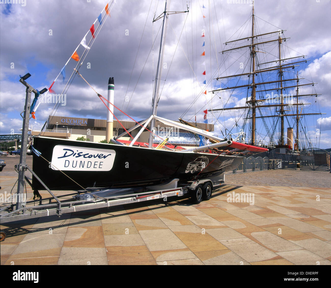 RRS Discovery im Discovery Centre Dundee Firth of Tay Stockfoto