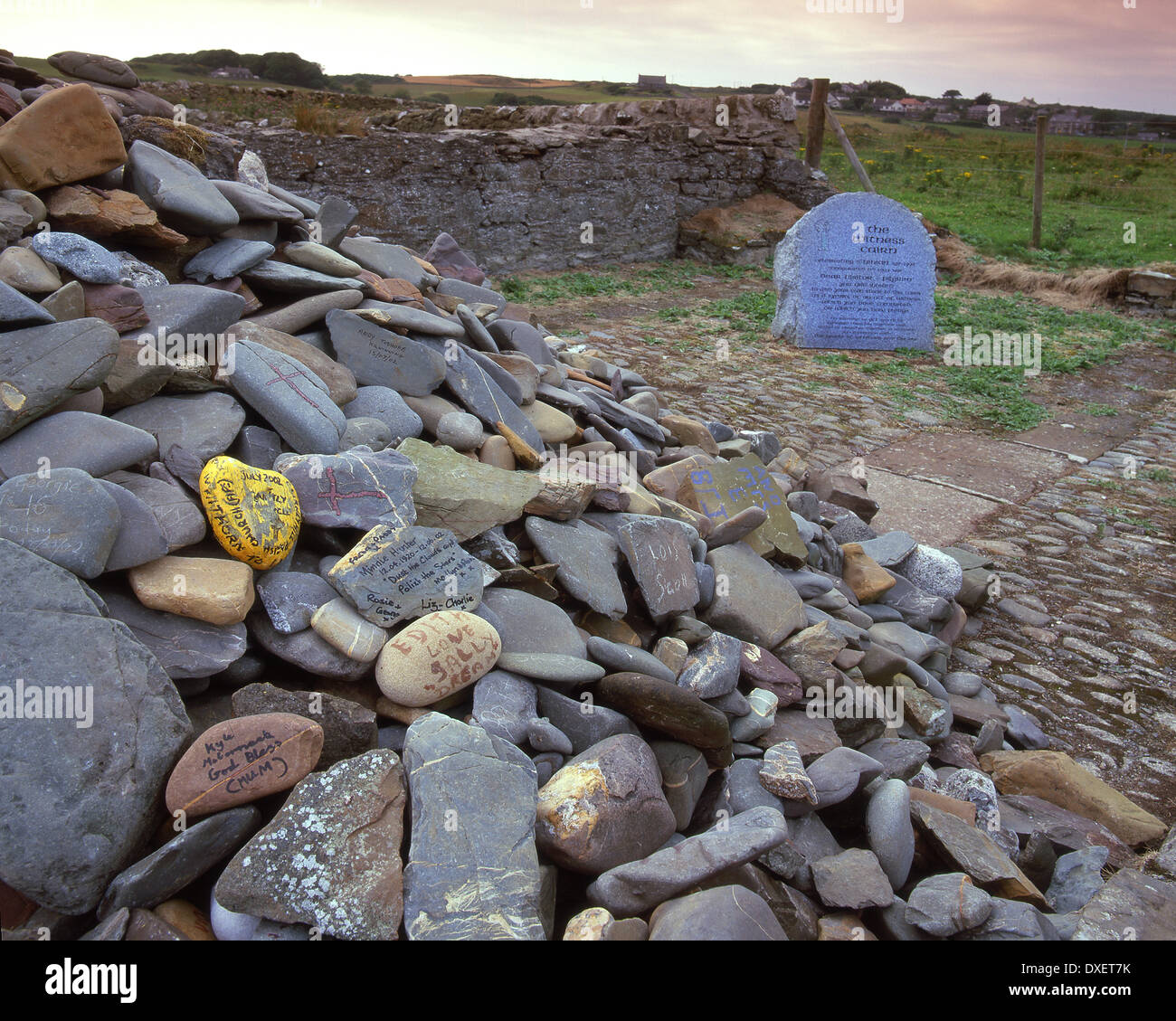 Der Zeuge Cairn, Isle of Fund, Dumfries & Galloway Stockfoto