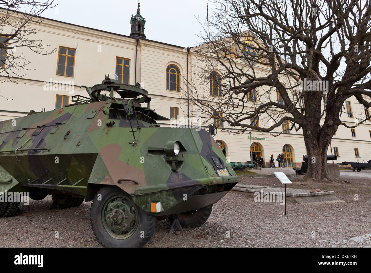 Stockholm, Schweden - KP-Bil (KP Transportfahrzeug) bei Armémuseum (Armeemuseum) Östermalm Stockfoto