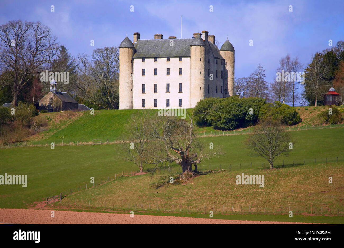Methven Burg, Perthshire Stockfoto