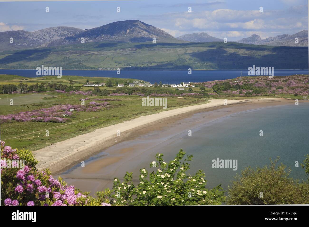 Arran von Kintyre Carradale Bucht Stockfoto