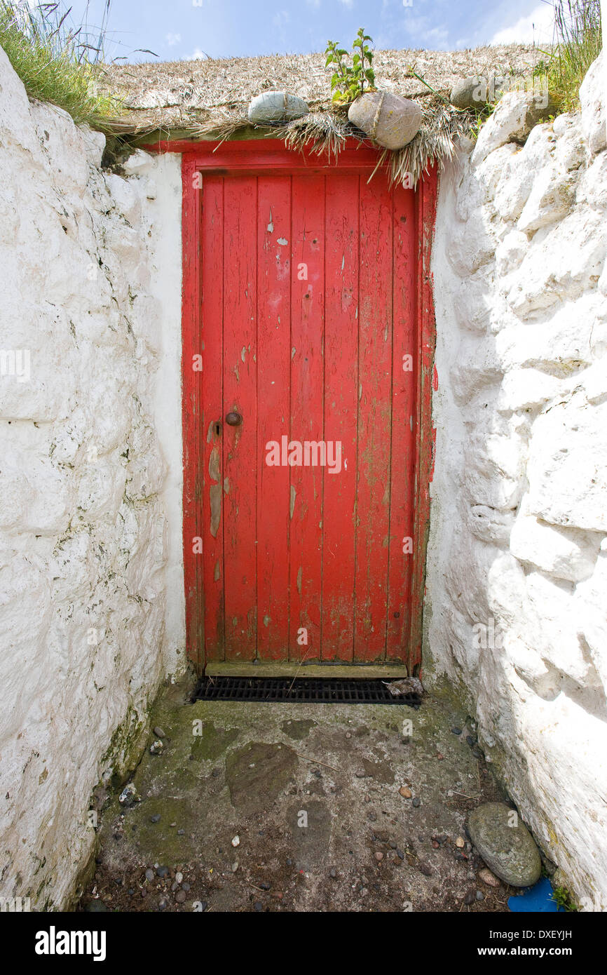 Croft Tür, Hebriden Stockfoto