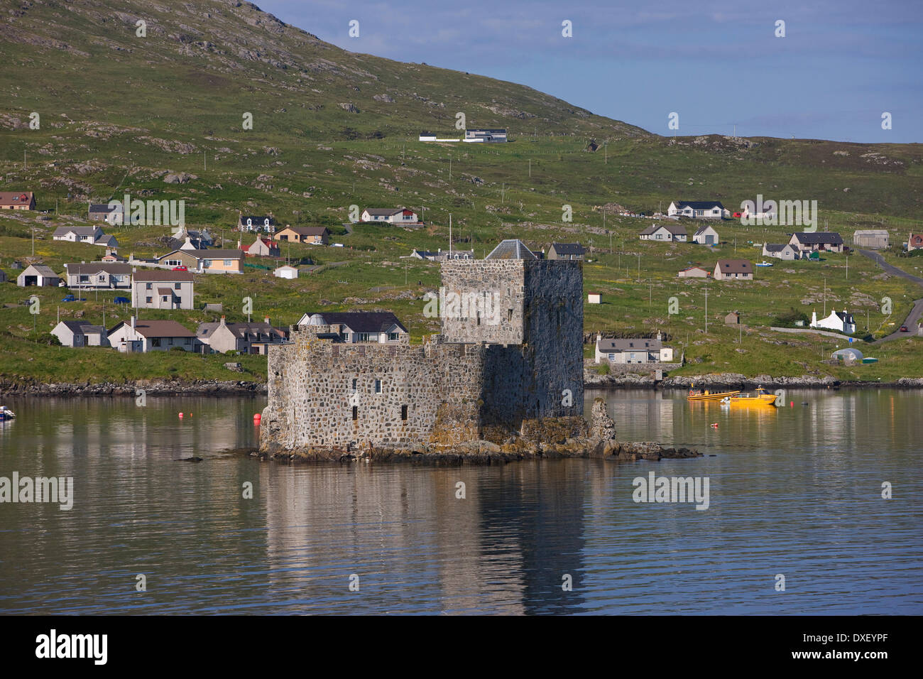 Kisimul Castle, Castlebay, Isle of Barra, äußeren Hebriden. Stockfoto