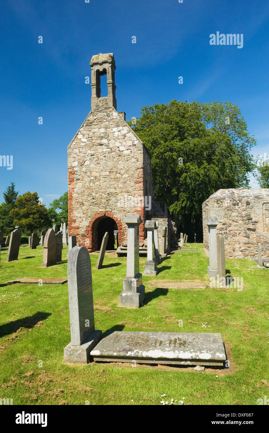 Historischen Turm oder Glockenturm in Fordyce Friedhof, Aberdeenshire, Schottland. Stockfoto