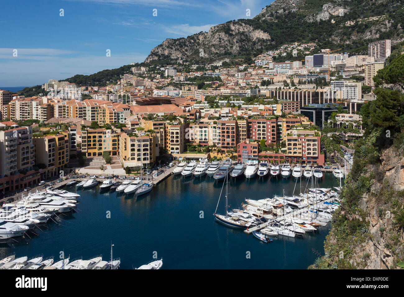 Der Hafen von Fontvieille im Fürstentum von Monaco Stockfoto